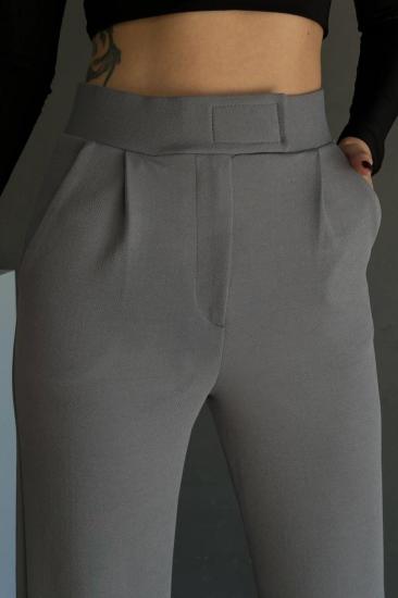 Yüksek Bel Likralı Beli Cırtlı Bol Paça Örme Palazzo Pantolon